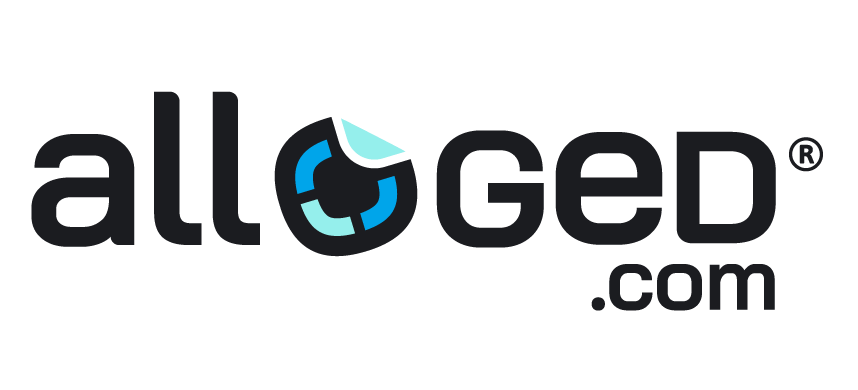 Logo d'Alloged avec un design moderne sur fond transparent, représentant la solution de gestion électronique des documents.